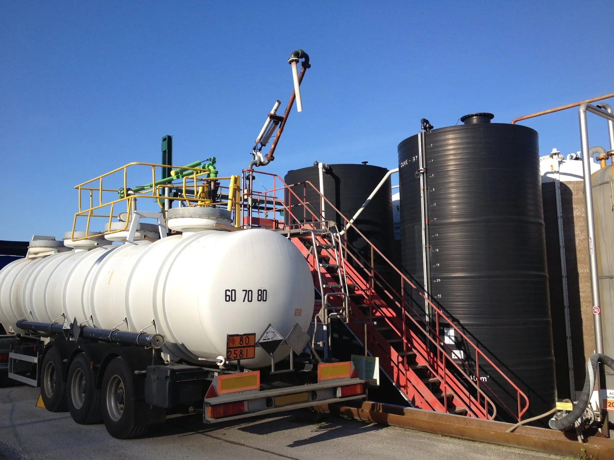 Acid loading on the treatment line