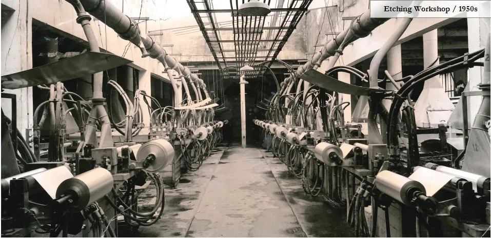 Etching machine, 1950s